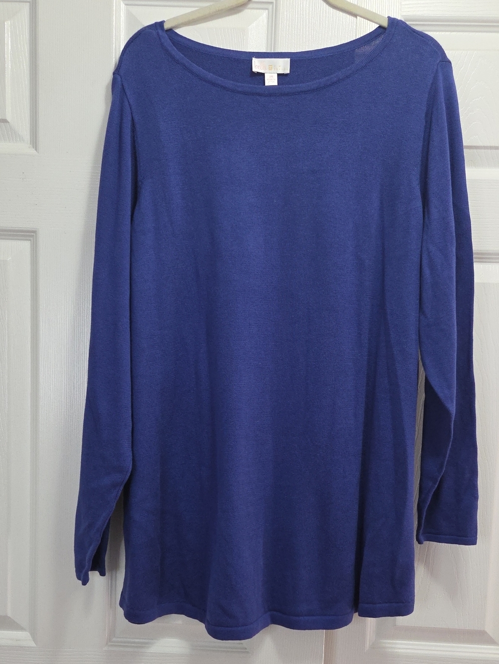 Belle by Kim Gravel Royal Blue Knit Scoop Neck Tunic